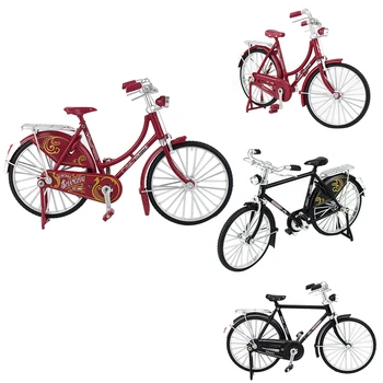 Мини-модель велосипеда из сплава 1:10, горный велосипед с металлическим пальцем, выполненный под давлением, ретро-велосипед для взрослых, коллекционная детская игрушка