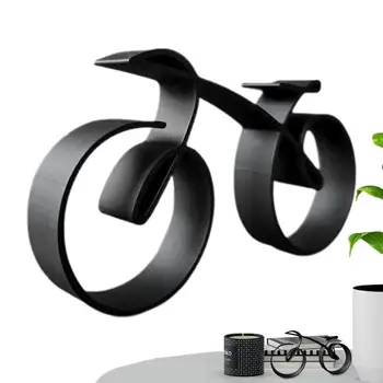 Минималистичная Велосипедная скульптура Металлический Железный Художественный велосипед Силуэт Ремесло в проволочной рамке Велосипедный Орнамент для домашнего стола на День Рождения