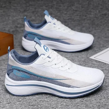 Мужская обувь Putian Осень 2023 Новые повседневные кроссовки для бега на толстой подошве для учащихся средней школы Спортивные белые туфли Daddy Tide