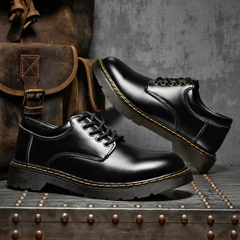 Мужская роскошная повседневная обувь из натуральной кожи, высококачественная обувь для отдыха, удобная внутри, Трендовая модная обувь ручной работы, Размер 38-48