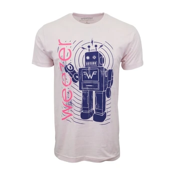 Мужская хлопковая футболка с изображением робота Weezer Rock Band, официальный товар 2023 года