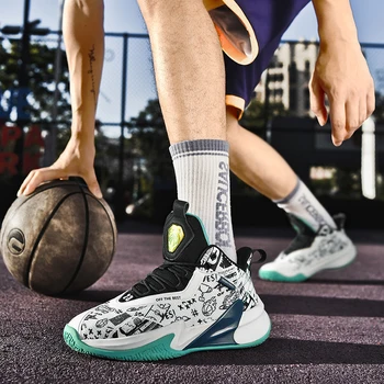 Мужские кроссовки для бега, элитный бренд, высококачественная баскетбольная обувь, мужские кроссовки, корзина для мальчиков, высокие противоскользящие кроссовки для спорта на открытом воздухе
