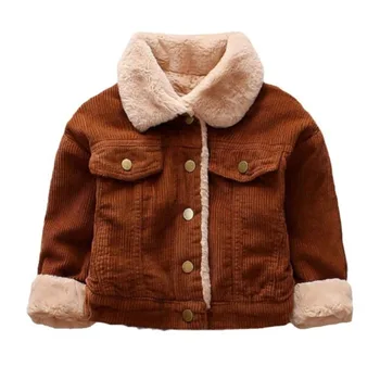 Новая зимняя модная одежда для маленьких девочек, Утепленная теплая куртка для мальчиков, детское пальто, Повседневный хлопковый костюм для малышей, детская спортивная одежда