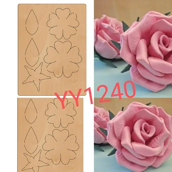 Новая форма для резки цветов rose wood mold YY1240 подходит для всех представленных на рынке высекальных станков