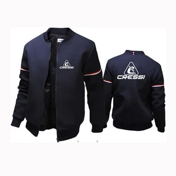 Новые мужские летные куртки Scuba Dive Cressi 2023 из хлопка с капюшоном и длинным рукавом, высококачественные модные пальто на молнии сверху