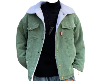 Новые мужские осенне-зимние утепленные приталенные вельветовые куртки, мужская верхняя одежда, пальто в стиле хип-хоп, мужская повседневная куртка для подростков, красочная