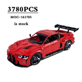 Новый MOC-161785 Гоночный M4 GT3 Классический Спортивный Автомобиль 3780шт Масштаб 1:8 Гоночный Строительный блок Игрушки Игрушки Для мальчиков DIY Рождественские Подарки Подарки