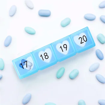 Органайзер для таблеток на месяц, 31 отделение, по 1 в день, 4 недели, полный месяц, органайзер для таблеток на 31 день, синий