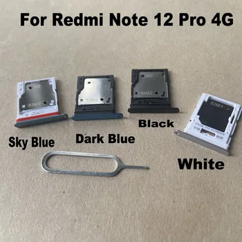 Оригинальная новинка для Xiaomi Redmi Note 12 Pro 4G, слот для sim-карты, держатель для гнезда, разъем адаптера, Замена запасных частей