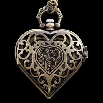 Особо изысканные кварцевые карманные часы в форме сердца с цепочкой, мужское ожерелье, подвеска, женские украшения в подарок