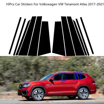Передняя стойка автомобиля Средняя Центральная колонна, отделка окон из ПК, защитные наклейки для Volkswagen VW Teramont Atlas 2017-2021