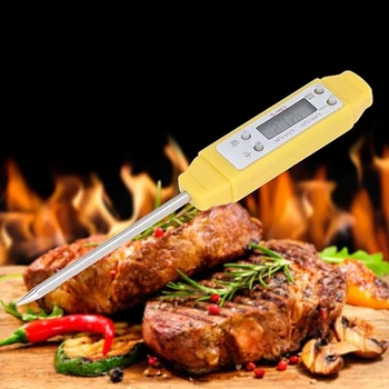 Пищевой термометр, Инструменты для барбекю, Портативные, Термометры для мяса для приготовления пищи, Цифровой электронный карманный термометр для гриля, прочный