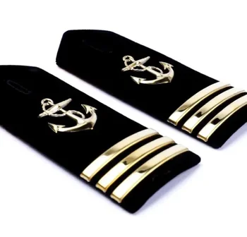Погоны военно-морского флота Должны быть отмечены моряком, Военный офицер из нержавеющей стали, Мужчины золотого цвета