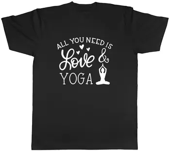 Подарки для йоги для мужчин Футболка Love Yoga для медитации, Йога, любитель Йоги, Забавная футболка