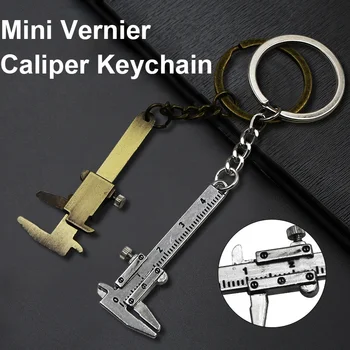 Портативный мини-штангенциркуль для ключей, портативный инструмент, калибратор для ключей из цинкового сплава, автомобильный ключ, измерительный инструмент 0-40 мм