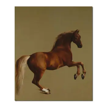 Портрет лошади, холст, картина Джорджа Стаббса, классическая конная живопись ручной работы, Декор кабинета в офисе