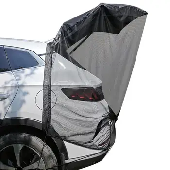 Походная прочная дышащая сетка из полиэстера для багажника автомобиля, двери багажника внедорожника, противомоскитная сетка, подходит для сна, отдыха в машине