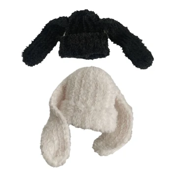 Пушистая плюшевая шапочка-бини для холодной погоды, зимняя ветрозащитная шапка, детские теплые головные уборы