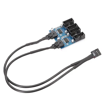 Разветвитель кабеля USB 2.0, разъем адаптера, множитель портов для процессорных вентиляторов, RGB Light 40GE