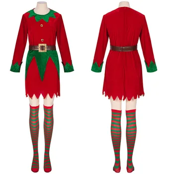 Рождественское платье для женщин, костюм для косплея, наряд