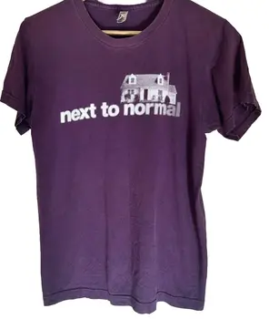 Рубашка Next To Normal С круглым вырезом и коротким рукавом, Концертная рубашка, Футболка для группы, Фиолетовый S