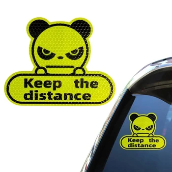 Сохраняйте дистанцию, Светоотражающая наклейка с изображением Панды на автомобиль
