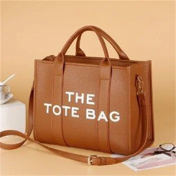 Сумка-тоут для женщин, женская сумка через плечо, новая однотонная сумка с надписью, большая сумка для отдыха, роскошная модная сумка, дизайнерская сумка bolsa