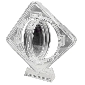 Тщательно изготовленная Акриловая витрина для монет Идеальная Прозрачная коробка для монет длиной 4 см. Разместите Ваши медали на подставке