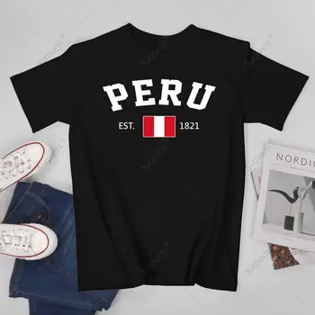 Унисекс Для мужчин, Перу, 1821, День независимости, футболки, футболки для женщин, футболки для мальчиков из 100% хлопка