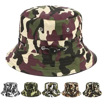 Хлопчатобумажные шляпы-ведерки из полиэстера, повседневная камуфляжная шляпа в стиле хип-хоп, Рыбацкая кепка для мужчин и женщин