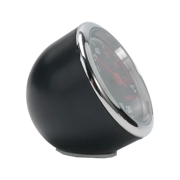 Цифровые часы-термометр 1шт Черный Прочный Новый мини-автомобильный термометр для салона, измерители прямой замены