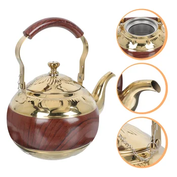 Чайник из нержавеющей стали, портативная походная плита, чайник для нагрева воды, Металлический свисток, ручной термостойкий держатель для чайника
