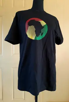 Черная футболка AFRICA, новинка от Bonk Clothing, сделано в Кении, Размер M