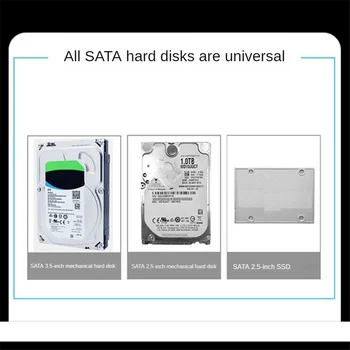 Чехол для жесткого диска 3,5-дюймовый 2,5-дюймовый адаптер SATA к USB 3.0, корпус внешнего жесткого диска для жесткого диска SSD, штепсельная вилка США