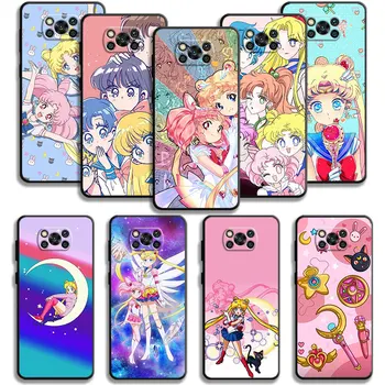 Чехол для телефона Xiaomi POCO X3 NFC X4Pro X5 M3 для Mi 12 13 11 10 10T 8 Note10 Lite 11Ultra 11T Pro F1 Girls Sailor-Moon Family