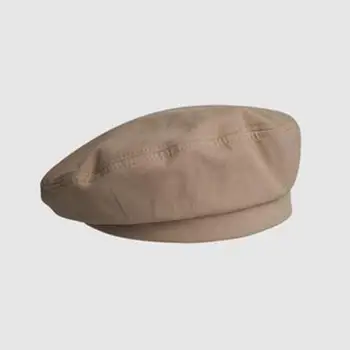 Эластичная шапка-берет, осенне-зимняя женская однотонная шапка-берет, эластичная теплая восьмиугольная плоская шляпа для художника, винтажная мода